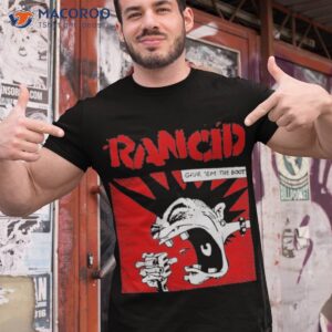 the red rancid give em the boot art shirt tshirt 1