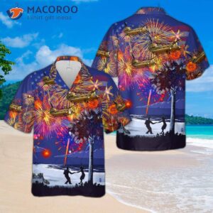 The South Carolina Army National Guard's Us Boeing Ch-47f Chinook Wore A Hawaiian Shirt On Fourth Of July.