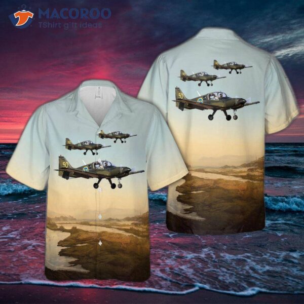 The Swedish Air Force And Army Scottish Aviation Bulldog Hawaiian Shirt