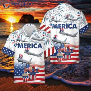 The U.s. Air Force Boeing Kc-46 Pegasus, Fourth Of July Hawaiian Shirt