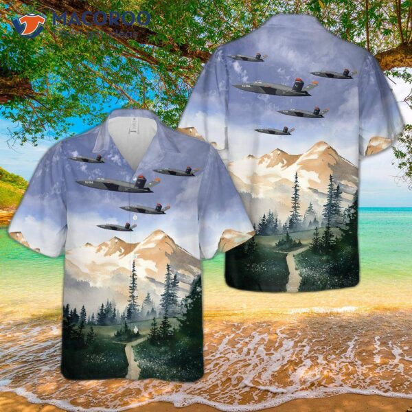 The U.s. Air Force Kratos Xq-58 Valkyrie Hawaiian Shirt.