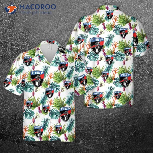 The U.s. Army 13f Fist Hawaiian Shirt.