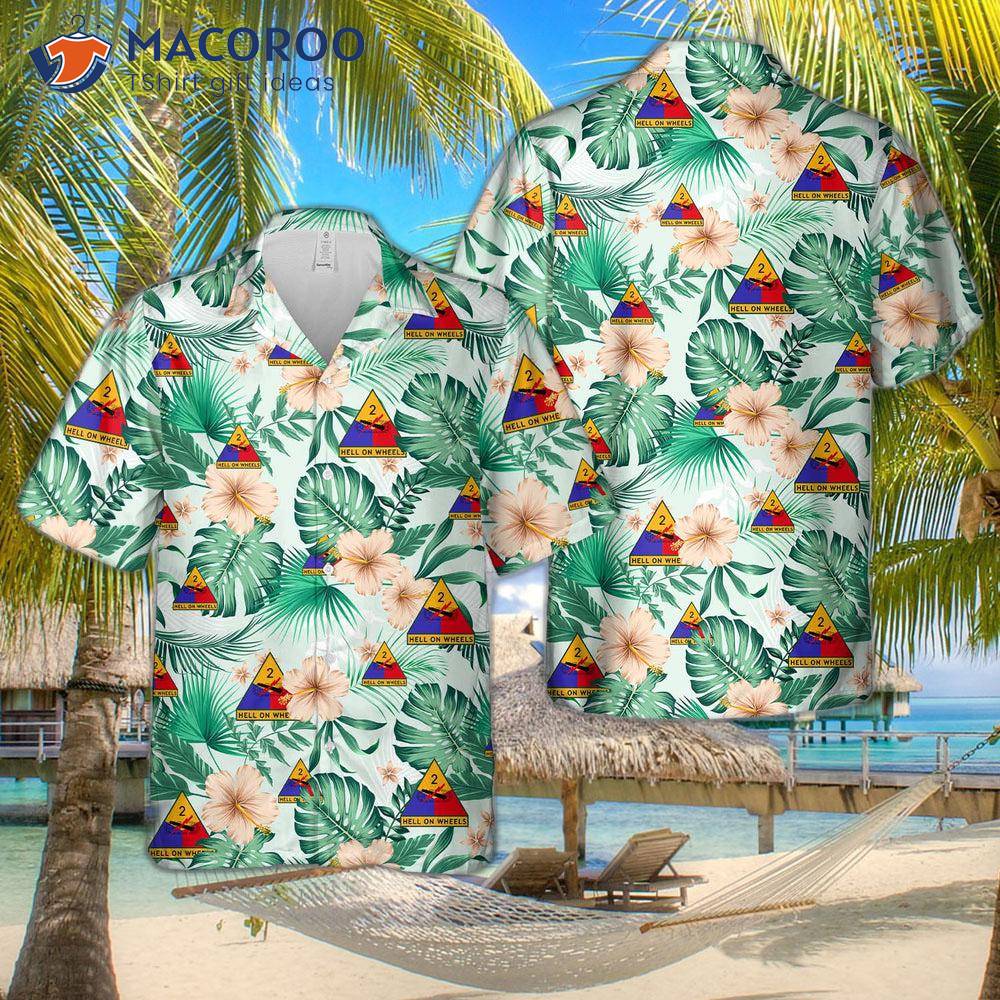 The U.s. Army 2nd Armored Division “hell On Wheels” Hawaiian Shirt The U.s. Army 2nd Armored Division “hell On Wheels” Hawaiian Shirt