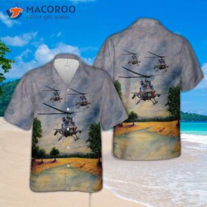 The U.s. Army Bell Helicopter Oh-58f Hawaiian Shirt.