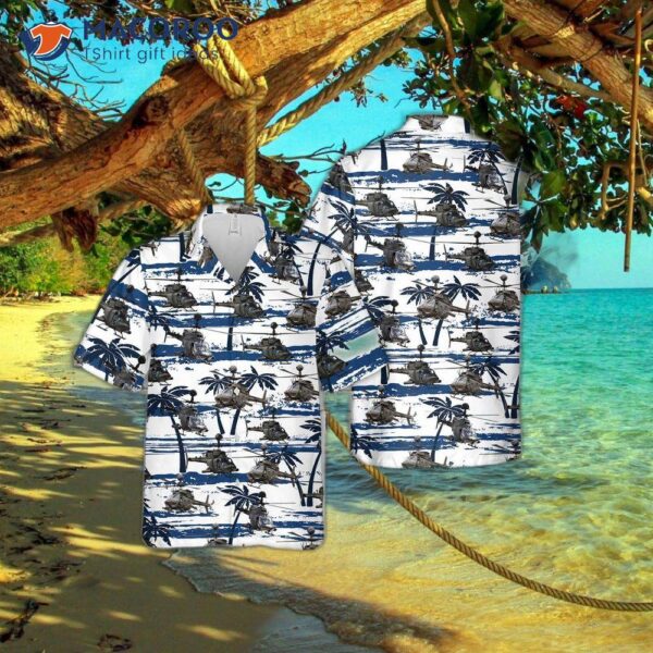 The U.s. Army Bell Oh-58 Kiowa Hawaiian Shirt.