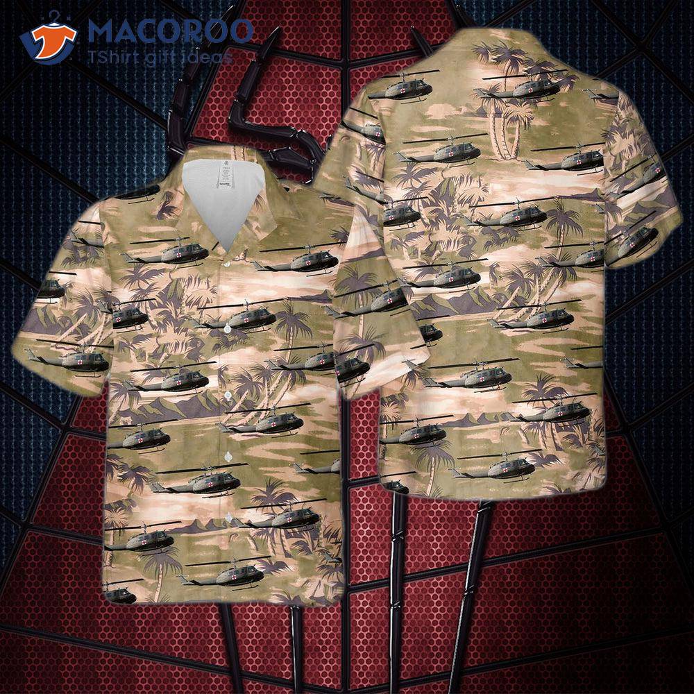 The U.s. Army Bell Uh-1v Iroquois (205) Hawaiian Shirt The U.s. Army Bell Uh-1v Iroquois (205) Hawaiian Shirt