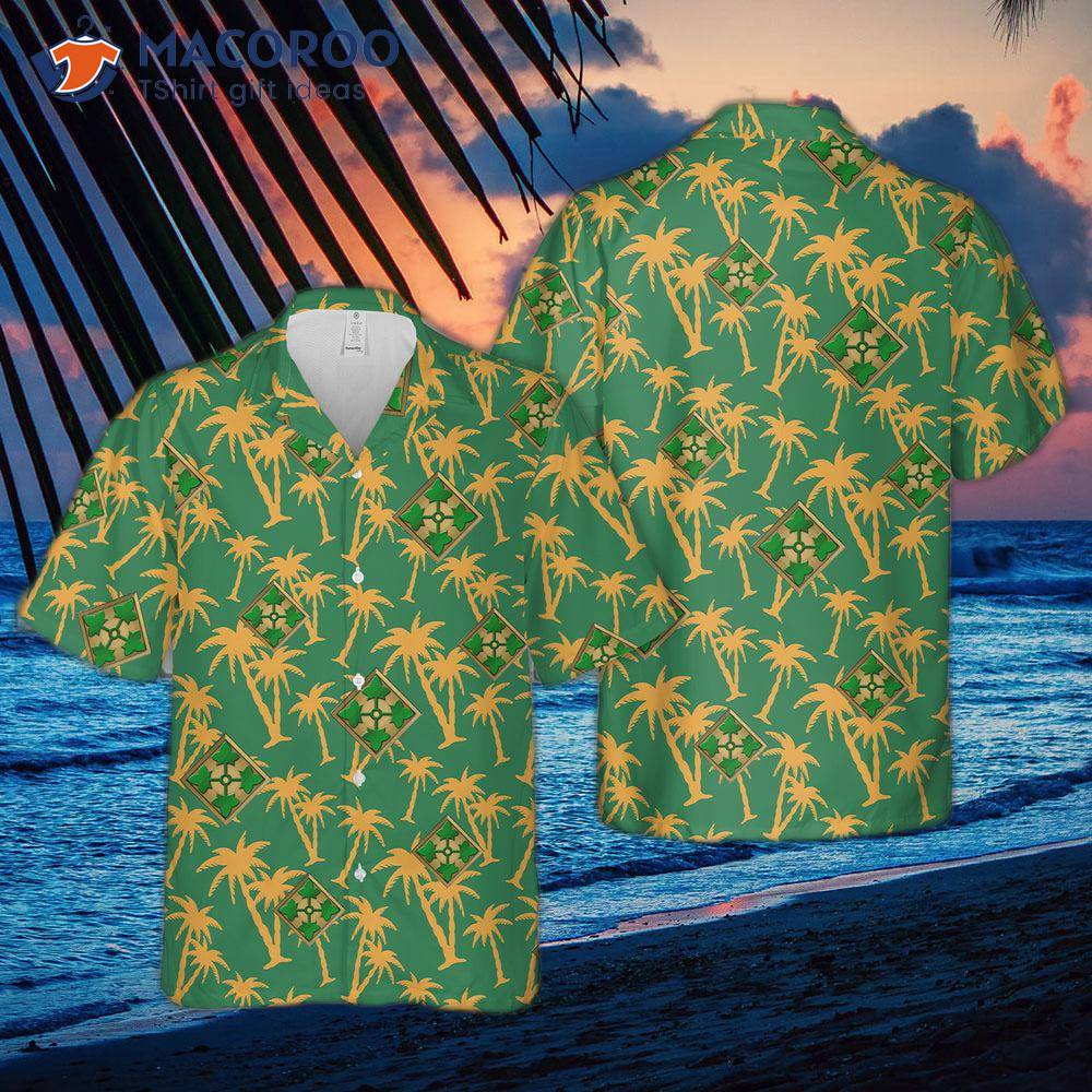 The U.s. Army Fourth Infantry (ivy) Division Hawaiian Shirt The U.s. Army Fourth Infantry (ivy) Division Hawaiian Shirt