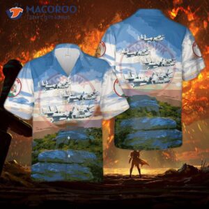 The U.s. Army Grumman Ov-1 Mohawk Hawaiian Shirt.