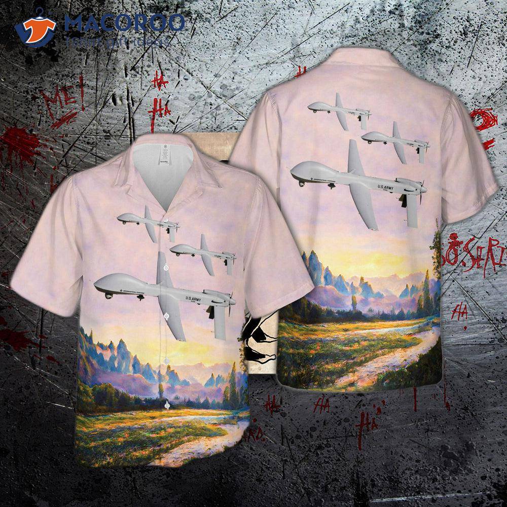 The U.s. Army Mq-1c Warrior Uav Hawaiian Shirt. The U.s. Army Mq-1c Warrior Uav Hawaiian Shirt.