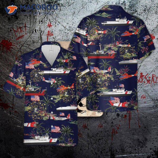 The U.s. Coast Guard, Fourth Of July Hawaiian Shirt