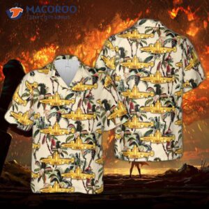 The U.s. Navy Gold Ssbn Deterrent Patrol Insignia Hawaiian Shirt