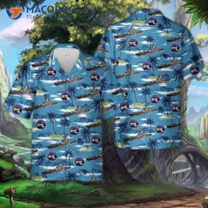 The U.s. Navy’s Uss Massachusetts (bb-59) Hawaiian Shirt