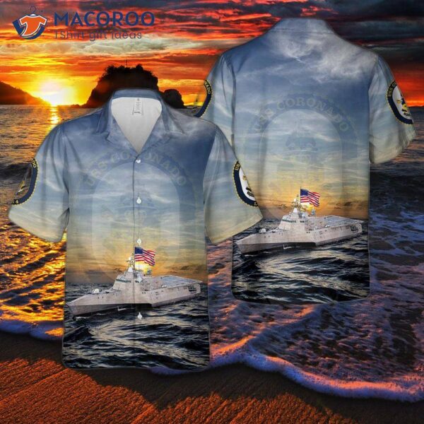 The U.s. Navy Uss Coronado (lcs-4) Hawaiian Shirt