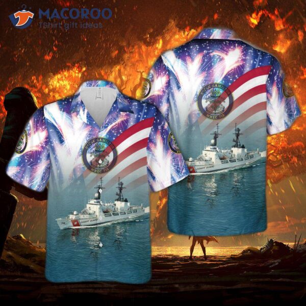 The United States Coast Guard High Endurance Cutter Uscgc Hamilton (whec-715) Celebrated Fourth Of July In Hawaiian Shirts.