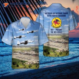 The Us Air Force Michigan National Guard 107th Fighter Squadron A-10 Thunderbolt Ii 80-255 Wore Hawaiian Shirts.