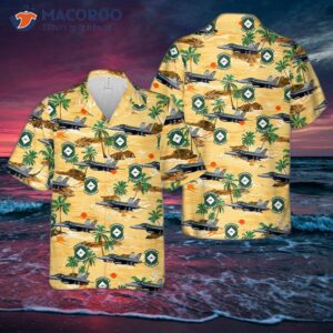 The Us Marine Corps Vmfat-101 Sharpshooters’ F/a-18c Hornet Hawaiian Shirt