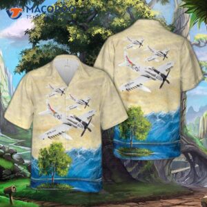 The Us Navy Douglas A-1 Skyraider “papoose Flight” Of Va-176 Wore Hawaiian Shirts.