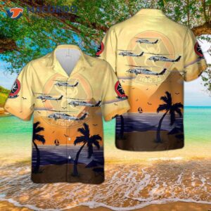 The Us Navy Mh-60s “armed Helicopter” Of Hsc-28 “dragon Whales” Is Wearing A Hawaiian Shirt.