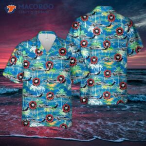 The Us Navy Mh-60s “armed Helicopter” Of Hsc-28 “dragon Whales” Is Wearing A Hawaiian Shirt.