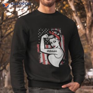 the woman veteran female shirt sweatshirt