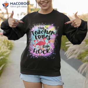 this assistant principal loves her flock flamingo teacher shirt sweatshirt