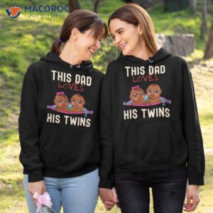 this dad loves his twins t shirt hoodie 1 2