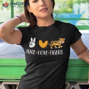 tiger wild animal kids peace love tigers shirt tshirt 1