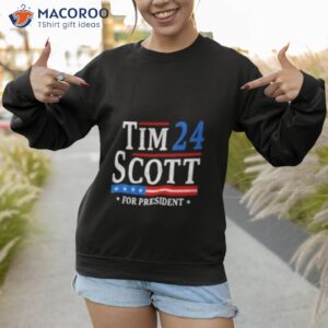 tim scott 2024 for president election campaign us flag shirt sweatshirt