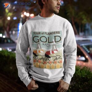 tour of flanders abstract surreal gold race bicycle racing print shirt sweatshirt