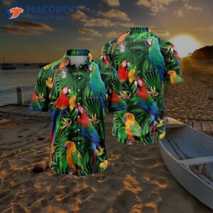 tropical parrot hawaiian shirt 0