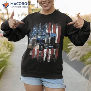 trucker american flag truck driver shirt gift sweatshirt