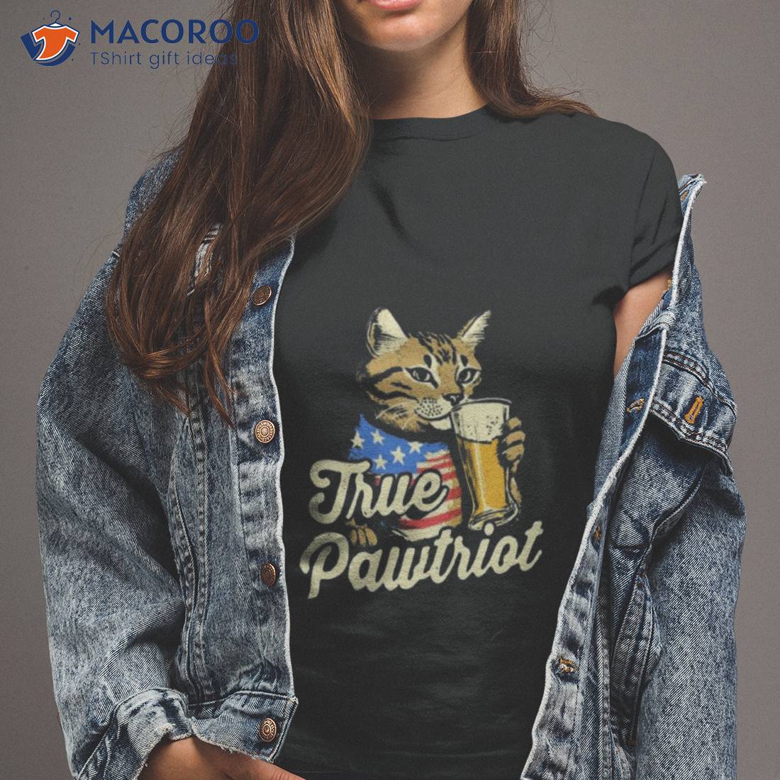 True Pawtriot Cat Beer Usa Flag Shirt True Pawtriot Cat Beer Usa Flag Shirt