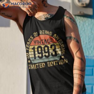 turning 30 birthday decorations 30th bday 1993 shirt tank top 1