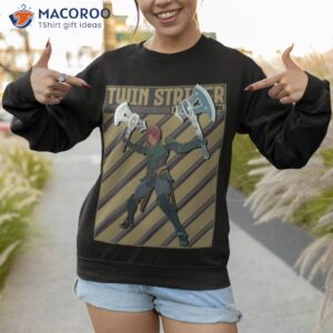 twin striker graphic anime shirt sweatshirt