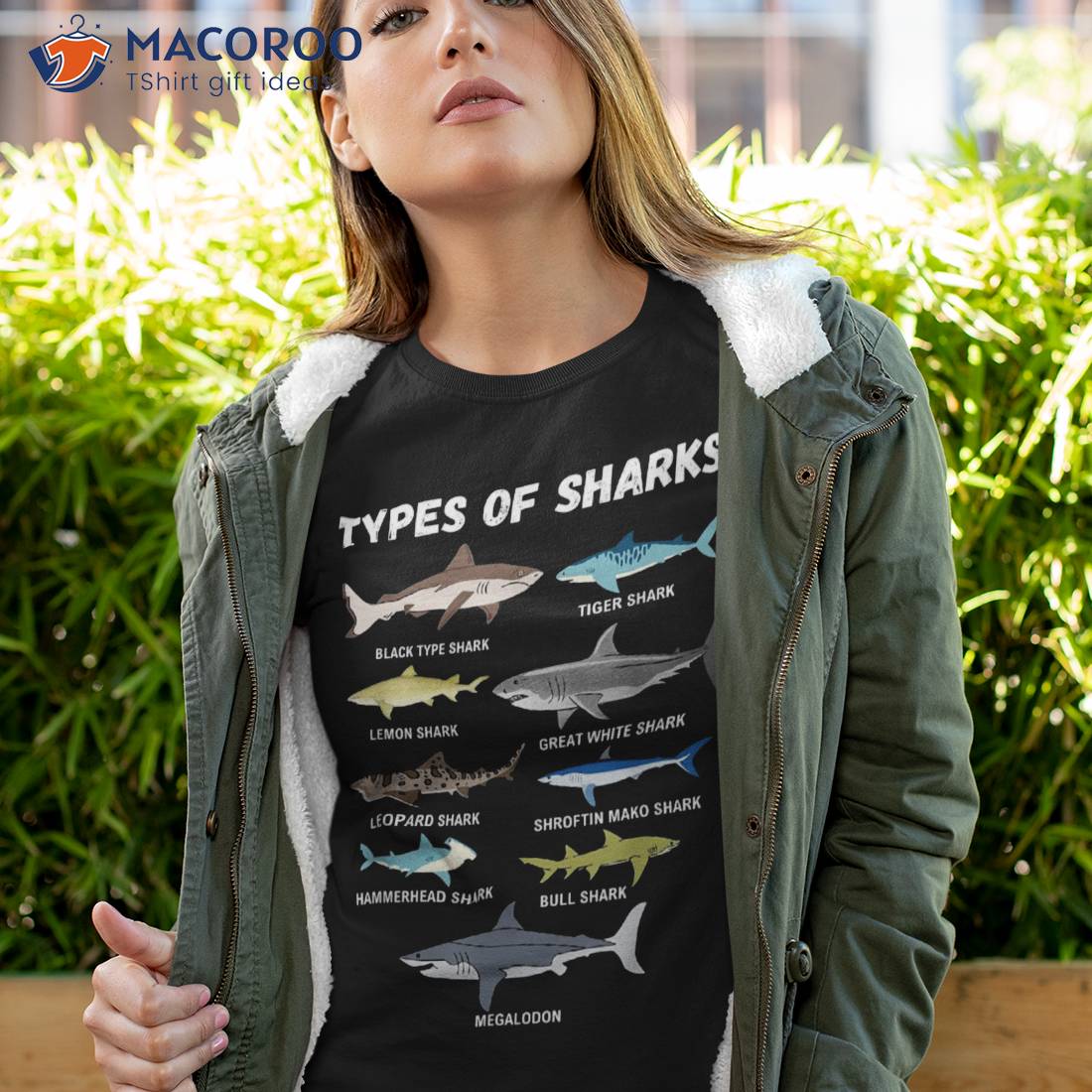 Type Of Shark Sea Boat Fishing Trip Kids Shirt