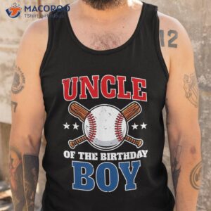 uncle of the birthday boy baseball party matching shirt tank top