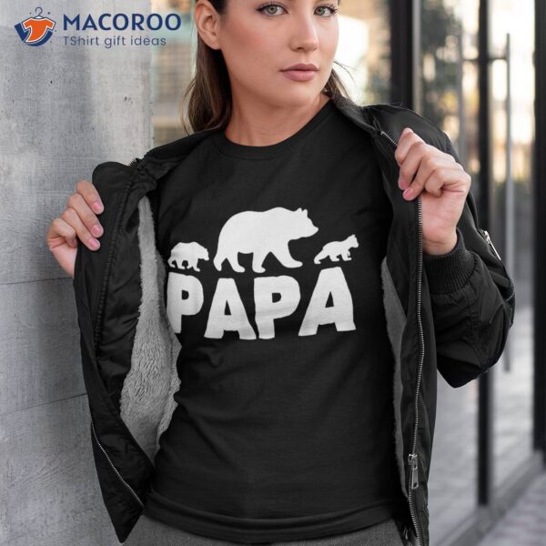 Unisex Papa Bear Presents For Youth Fathers Day Fu Shirt