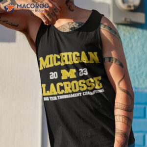 university of michigan mens lacrosse 2023 big ten champions shirt tank top 1
