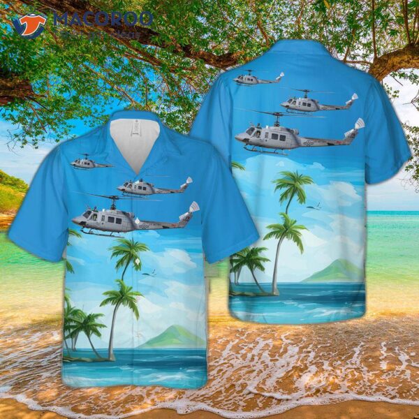 Us Air Force Bell Th-1h Huey Ii 205 Hawaiian Shirt