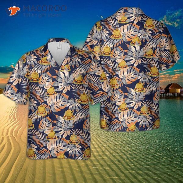 Us Army Transportation Corps Regital Crest Hawaiian Shirt