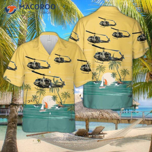 Us Marine Corps Bell Uh-1n Iroquois (212) Hawaiian Shirt