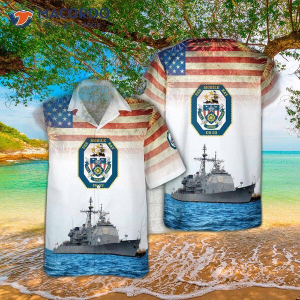 Us Navy Uss Mobile Bay (cg-53) Hawaiian Shirt