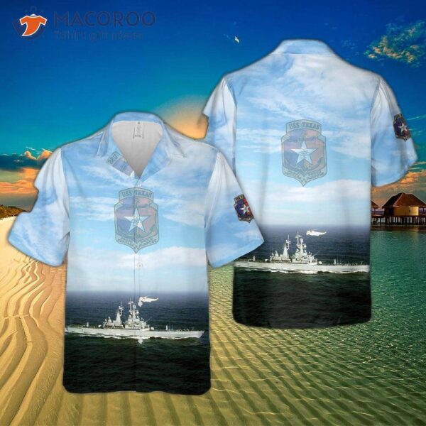 Us Navy Uss Texas Cgn-39 Hawaiian Shirt