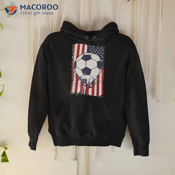 Us Soccerball, Usa Flag Football Shirt