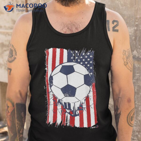 Us Soccerball, Usa Flag Football Shirt