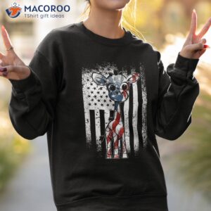 usa flag giraffe 4th of july my independence patriotic shirt sweatshirt 2