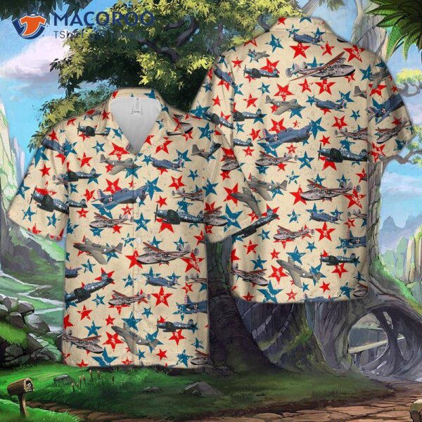 Usa Wwii Aircraft, Fourth Of July Hawaiian Shirt