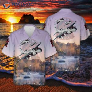 Usmc Marine Tactical Electronic Warfare Squadron 2 (vmaq-2) ‘death Jesters’ Ea-6b Prowler Hawaiian Shirt