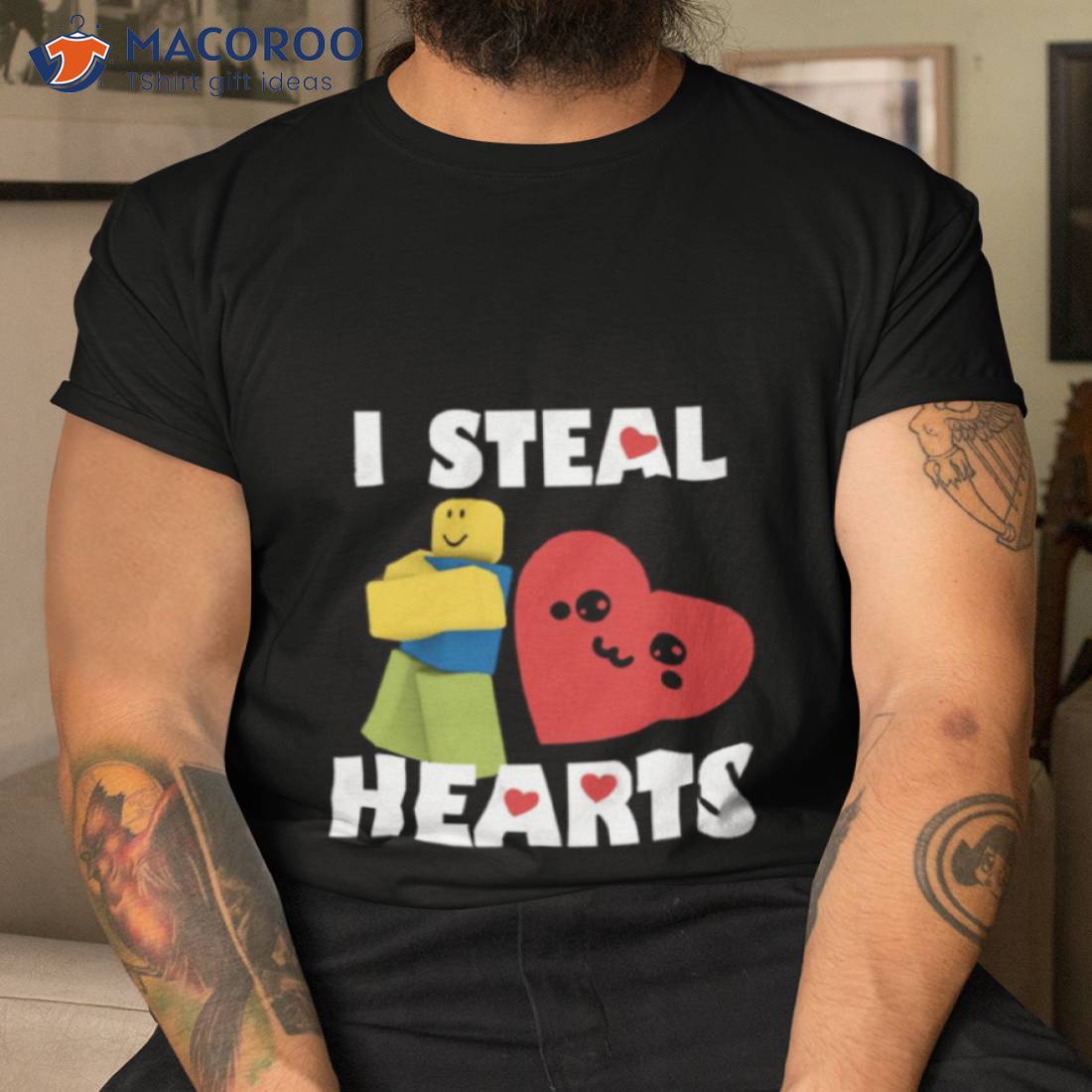 Valentines Day I Steal Hearts Roblox Noob Unisex T-Shirt - Teeruto