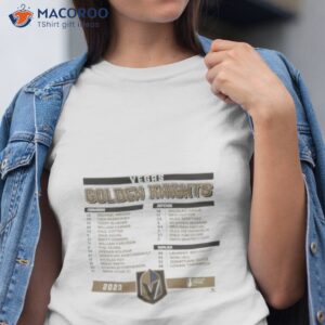 Vegas Golden Knights 2023 Stanley Cup Final Roster Shirt